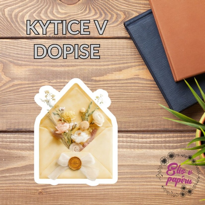 Kytice v dopise | Samolepka do diáře