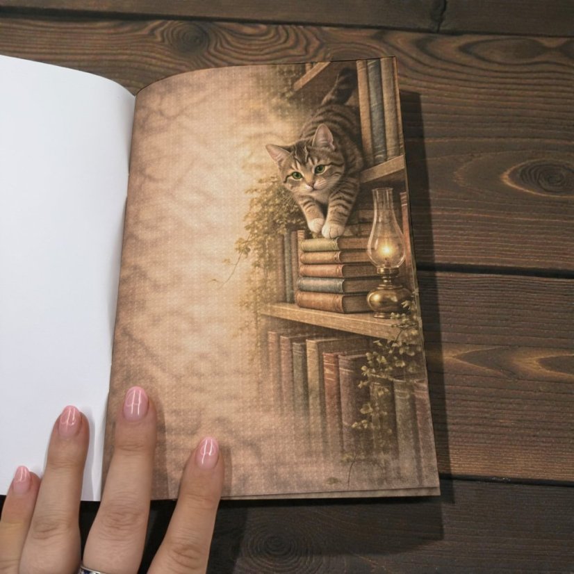 Vintage sešit s kočičkami