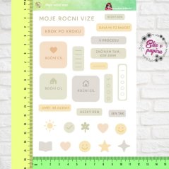 Moje roční vize | Samolepky do diáře