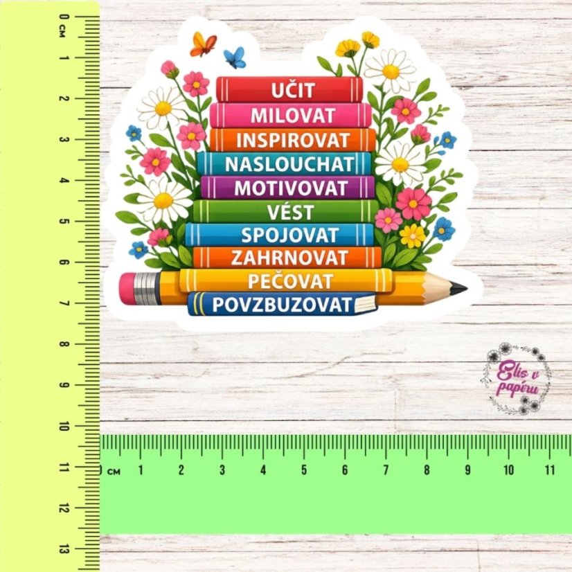 Hodnoty v knihách | Samolepka do diáře