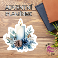 Adventní plamínek | Samolepky do diáře