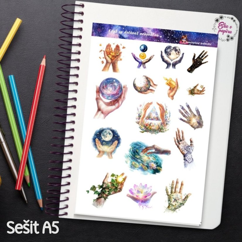 Když se dotkneš nekonečna | Samolepky do diáře