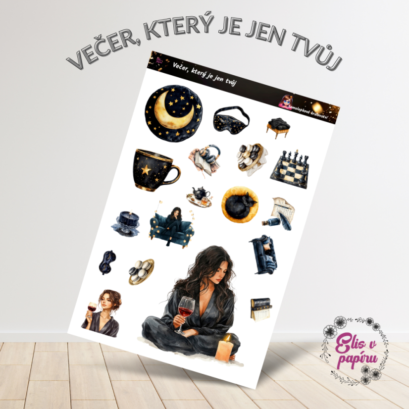 Večer, který je jen tvůj | Samolepky do diáře