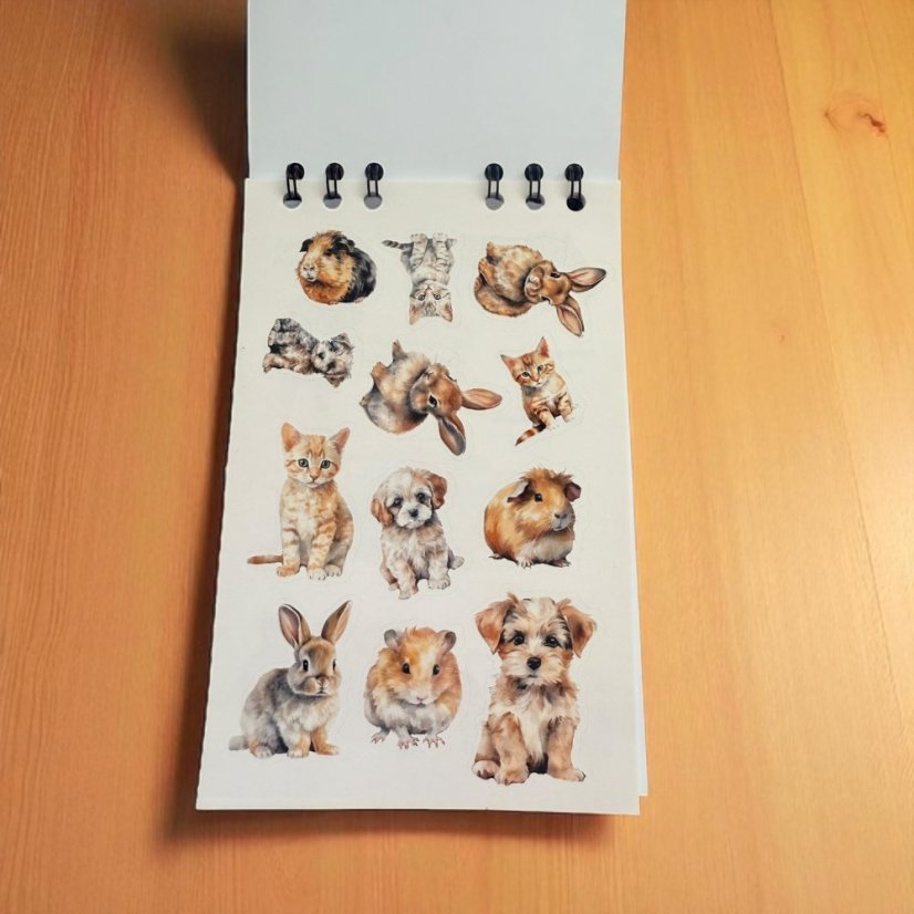 Samolepková knížka: Domov plný mazlíčků | Zvířátkové samolepky do diáře