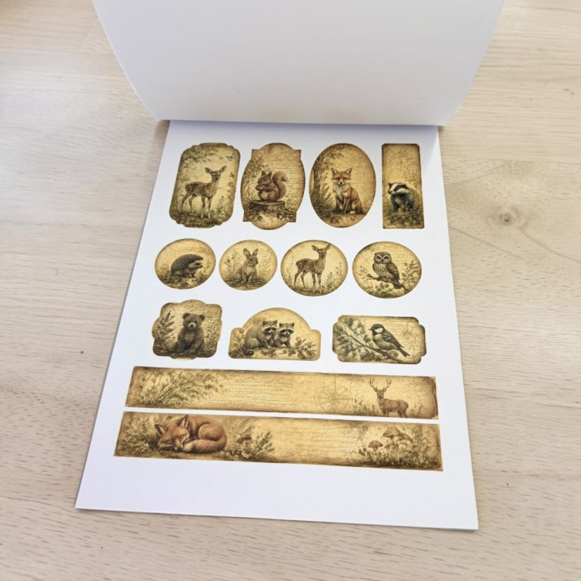 Lesní zvířátka | Sada na journaling a scrapbook