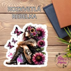Rozkvetlá rebelka | Maxi kusová samolepka pro diář i scrapbook