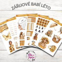 Zářijové babí léto | Samolepky do diáře | 2025