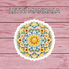 Letní mandala | Maxi kusová samolepka pro diář i scrapbook