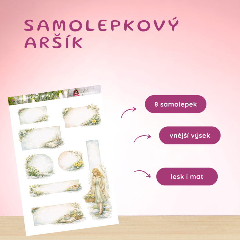 Březnové první paprsky | Měsíční samolepkový kit | 2026