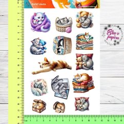 Kočičí siesta | Samolepky do diáře