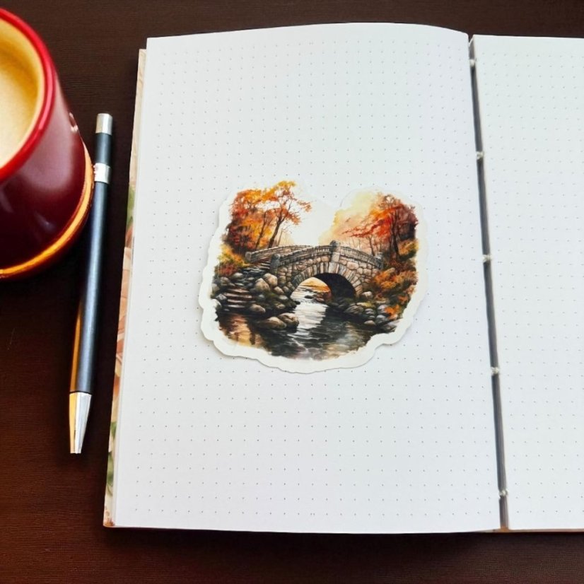 Podzimní most | Samolepky do diáře