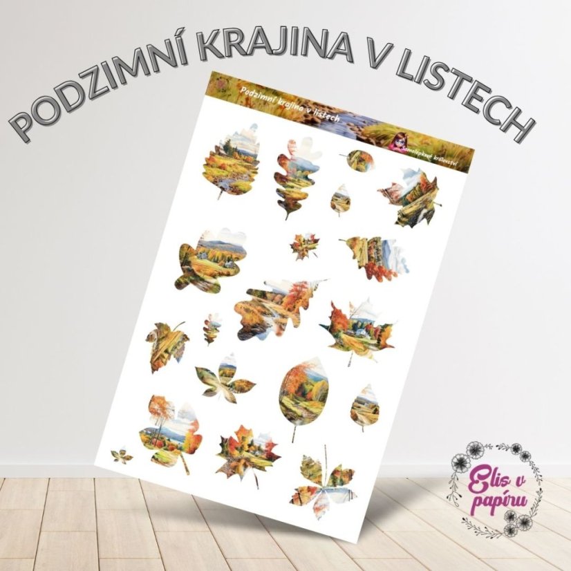 Podzimní krajina v listech | Samolepky do diáře