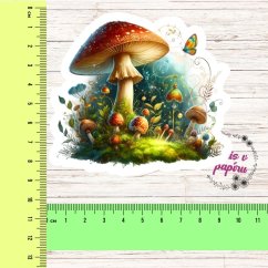 Kouzelná muchomůrka |  Maxi kusová samolepky pro diář i scrapbook