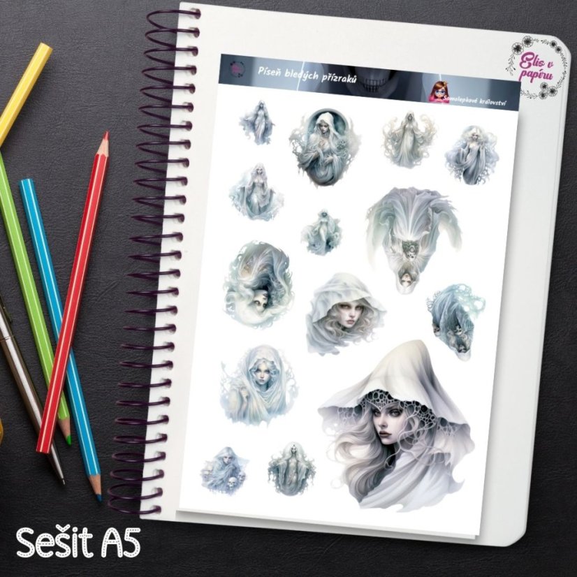 Píseň bledých přízraků | Samolepky do diáře