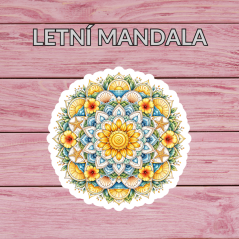 Letní mandala | Maxi kusová samolepka pro diář i scrapbook