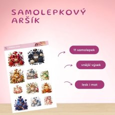 🌸 Elegantní diářové samolepky s vůní květin a tajemného luxusu.