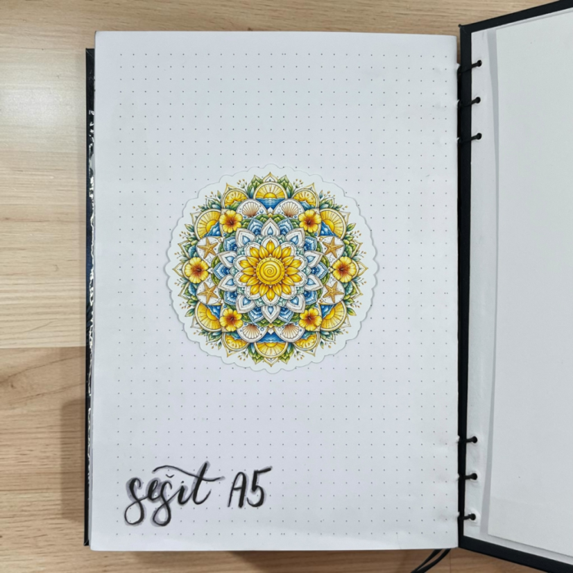 Letní mandala | Maxi kusová samolepka pro diář i scrapbook