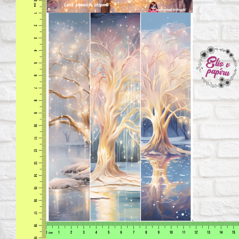 Lesk zimních stromů | Samolepky do diáře - obrázkové pásky