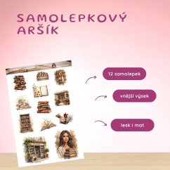 Dívka z knihkupectví | Samolepky do diáře