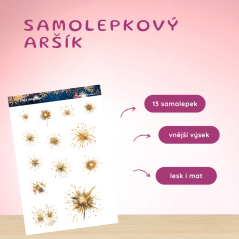 Zlaté ohňostroje | Samolepky do diáře