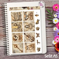 Steampunková pohádka | Samolepky do diáře - obrázkové boxy