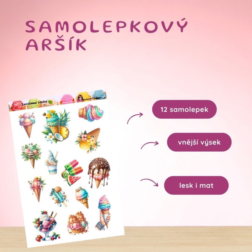 Zmrzlinová sezóna | Samolepky do diáře