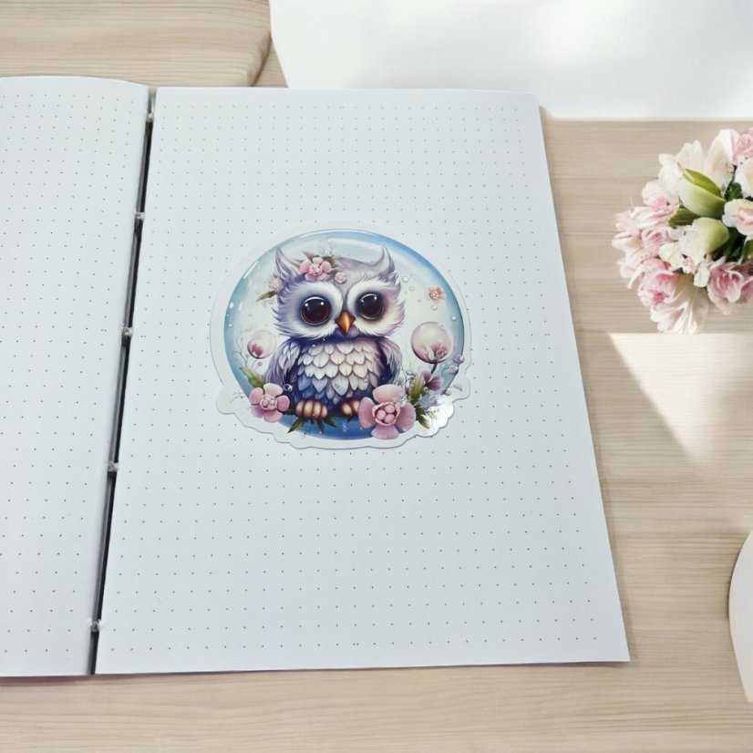 Roztomilá sovička | Maxi kusová samolepka pro diář i scrapbook