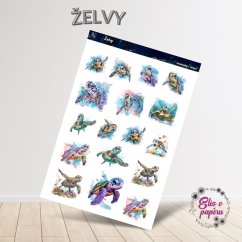 Kouzelná sada samolepek s motivy želv, které přinesou do tvého plánování klid a krásu podmořského světa. Ideální pro diář, bujo nebo scrapbook plný mořských dobrodružství.