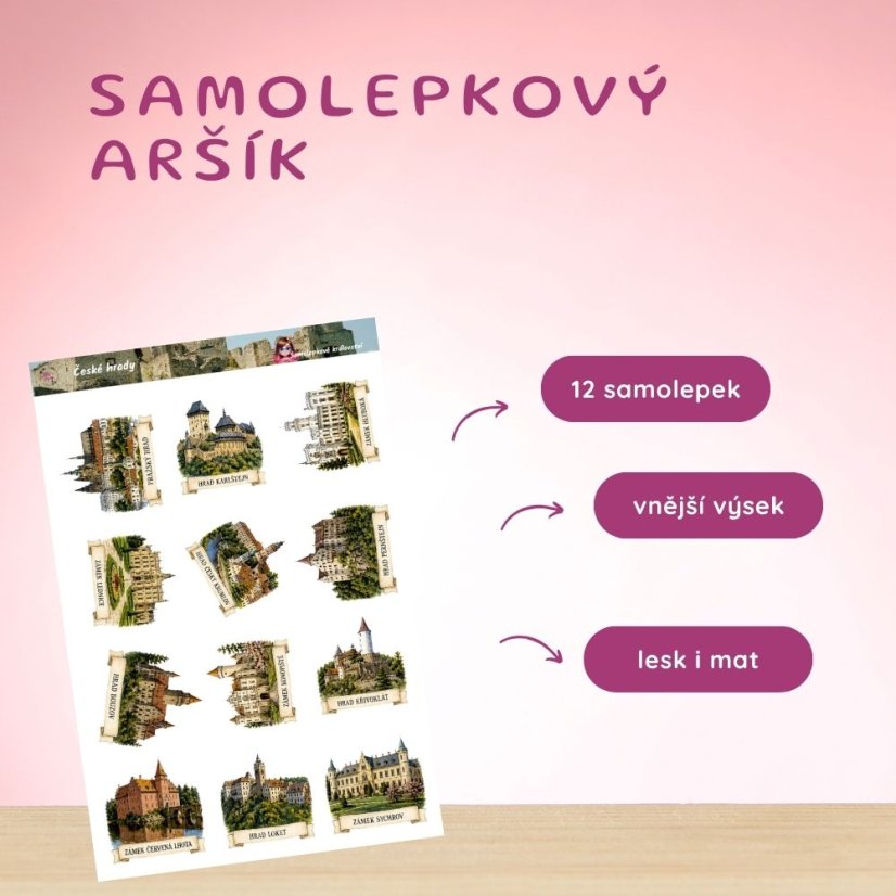 České hrady | Samolepky do diáře