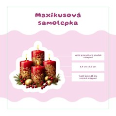 Klid přichází se svíčkami | Samolepka do diáře