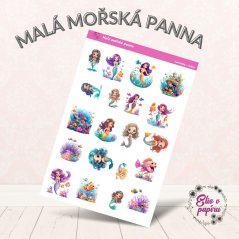 samolepky pro děti i do diáře s mořskými pannami a vílami