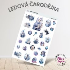 Samolepky do diáře s motivy ledové čarodějky od Elis v papíru