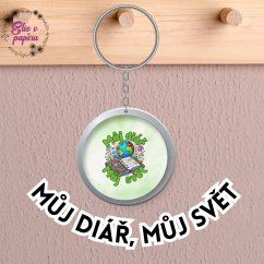 Stylová klíčenka "Můj diář, můj svět" Stylová klíčenka "Můj diář, můj svět"