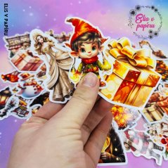 Vánoční samolepky od Elis v papíru