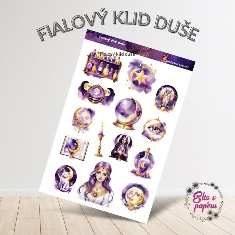 Fialový klid duše | Samolepky do diáře