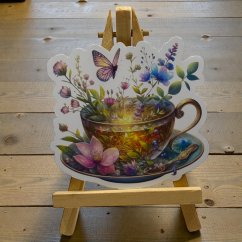 Šálek z kouzelné louky | Samolepka do diáře