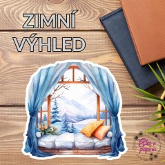 Velká samolepka ideální na úvodní stránku měsíce v diáři