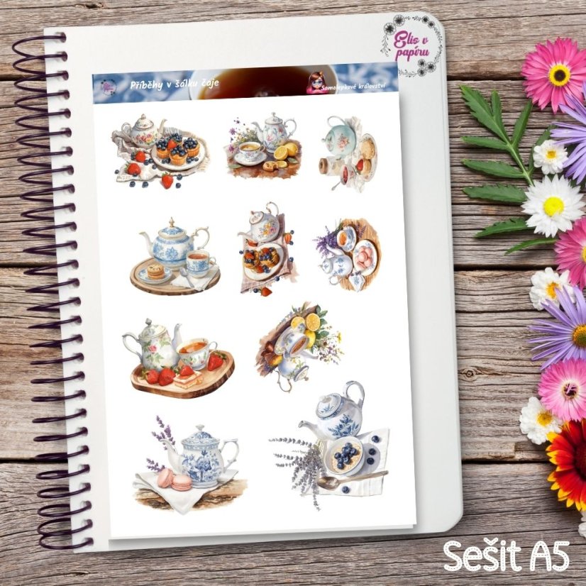 Příběhy v šálku čaje | Samolepky do diáře