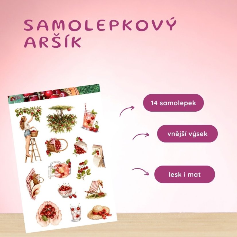 Červencový klubový balíček |  Třešňové léto | lesklý