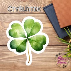 Čtyřlístek | Maxi kusová samolepka pro diář i scrapbook