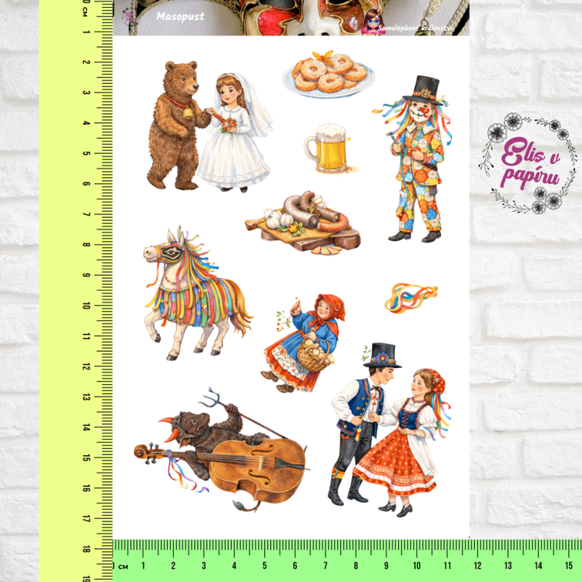 Masopust | Samolepky do diáře | Limitka