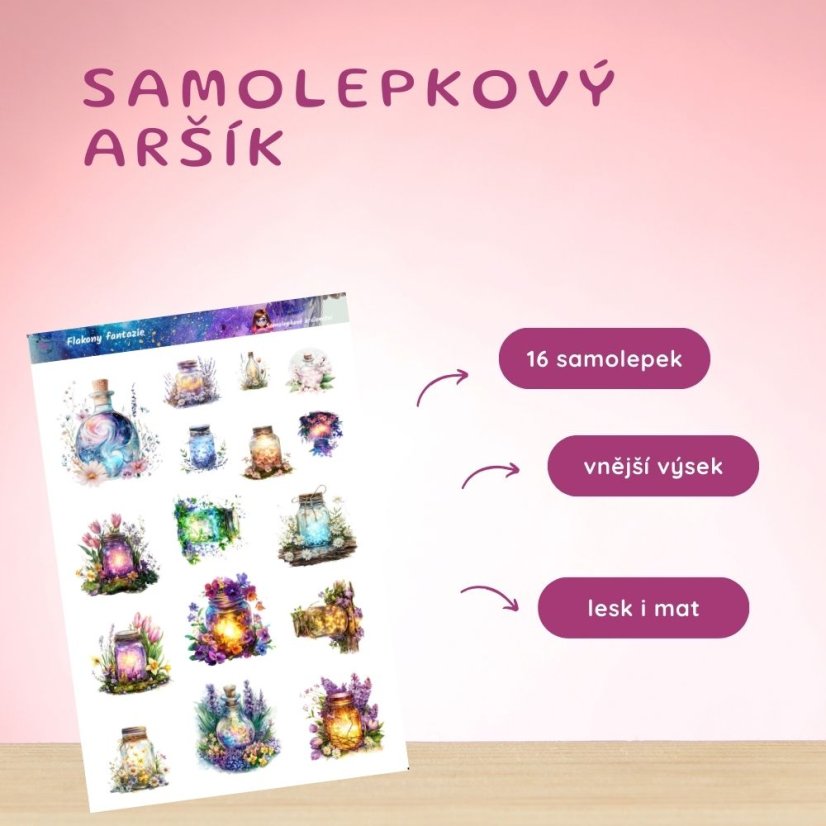 Flakony fantazie | Samolepky do diáře