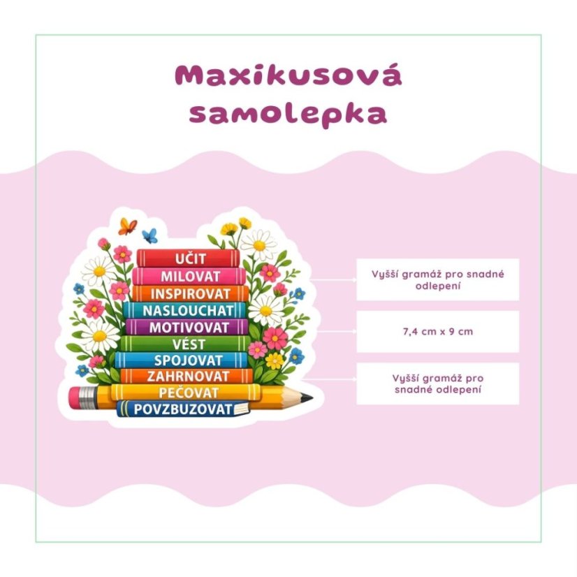 Hodnoty v knihách | Samolepka do diáře