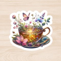 Šálek z kouzelné louky | Samolepka do diáře