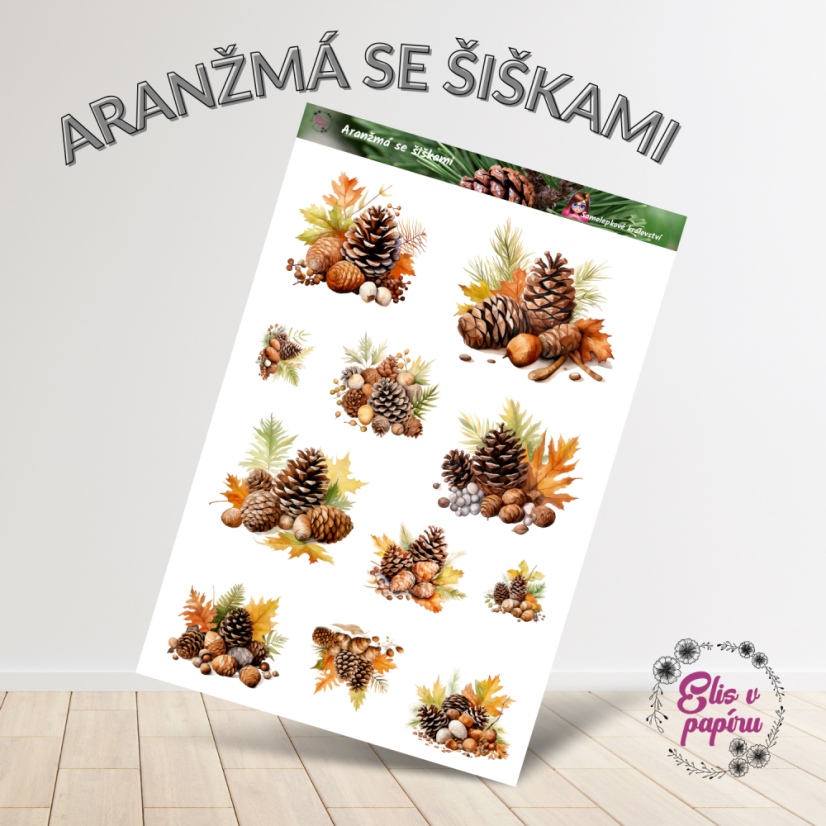 Aranžmá se šiškami | Samolepky do diáře