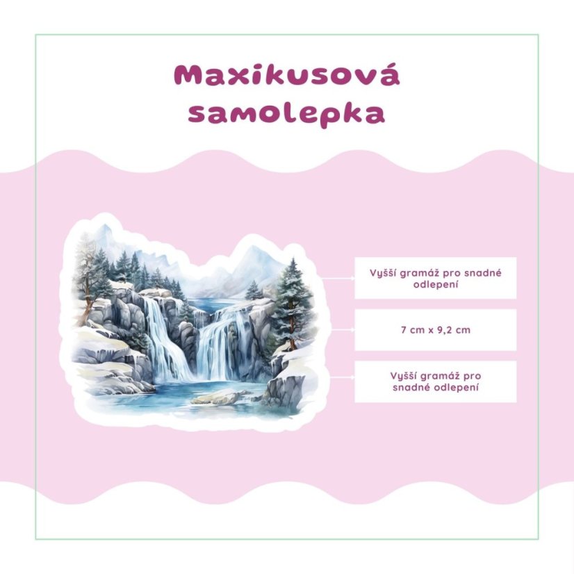 Vodopád uprostřed zimy | Samolepky do diáře