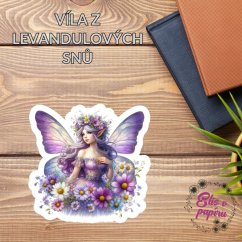 Víla z levandulových snů | Samolepka do diáře