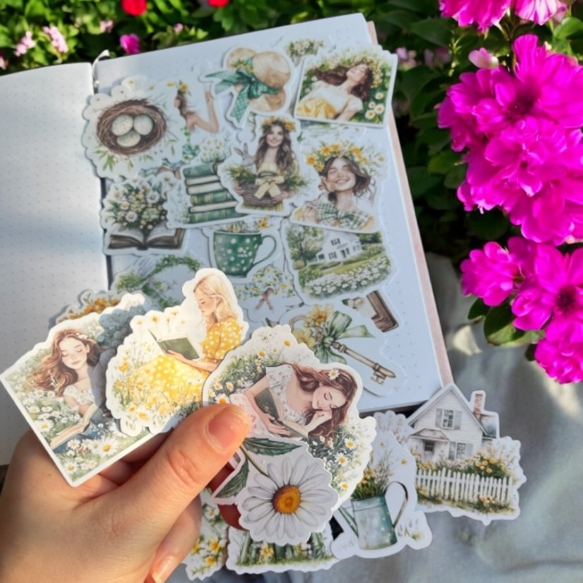 Sedmikrásková louka  |  Velké kusové samolepky pro diář i scrapbook