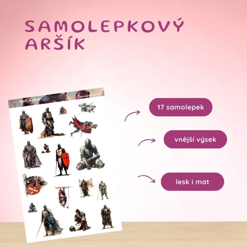 Rytíři ve zbroji | Samolepky do diáře