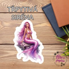 Třpytivá siréna | Samolepka do diáře | Limitka